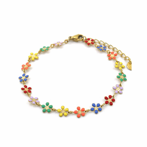 Armbandje RVS Flower