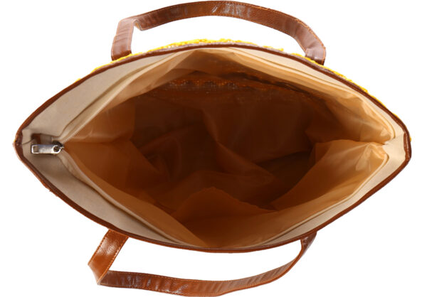 Strandtas geel/beige/groen - Afbeelding 2