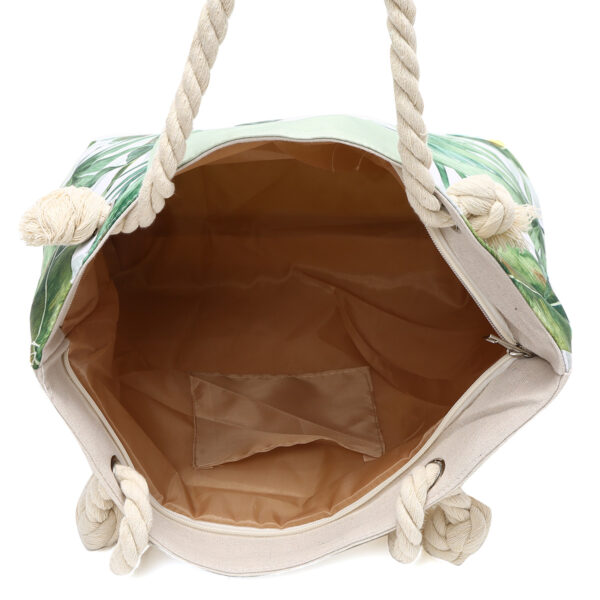 Strandtas roze groen - Afbeelding 3