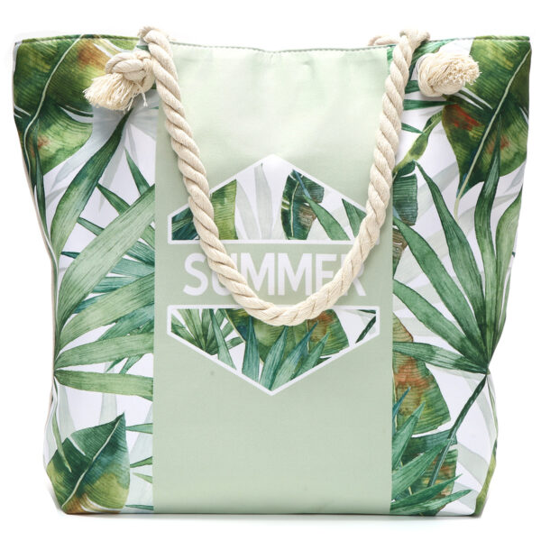 Strandtas roze groen