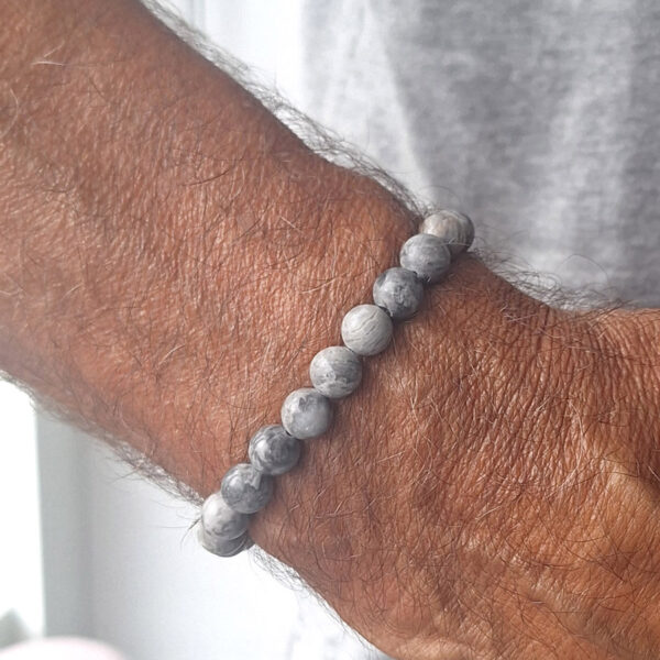 Armband Grijze Jaspers 6mm - Afbeelding 3