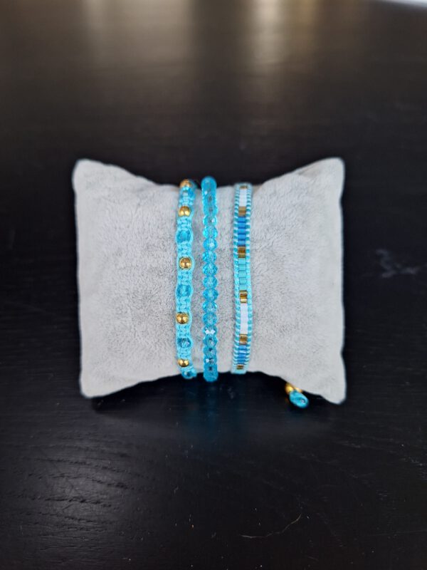 Setje armbandjes turqoise