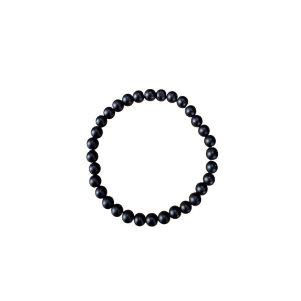 Armband zwarte agaat mat 6mm - Afbeelding 2