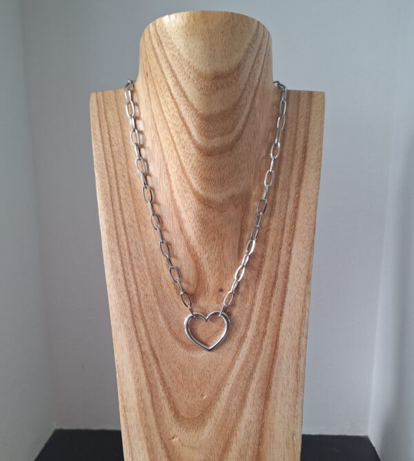 Ketting RVS hart - Afbeelding 2